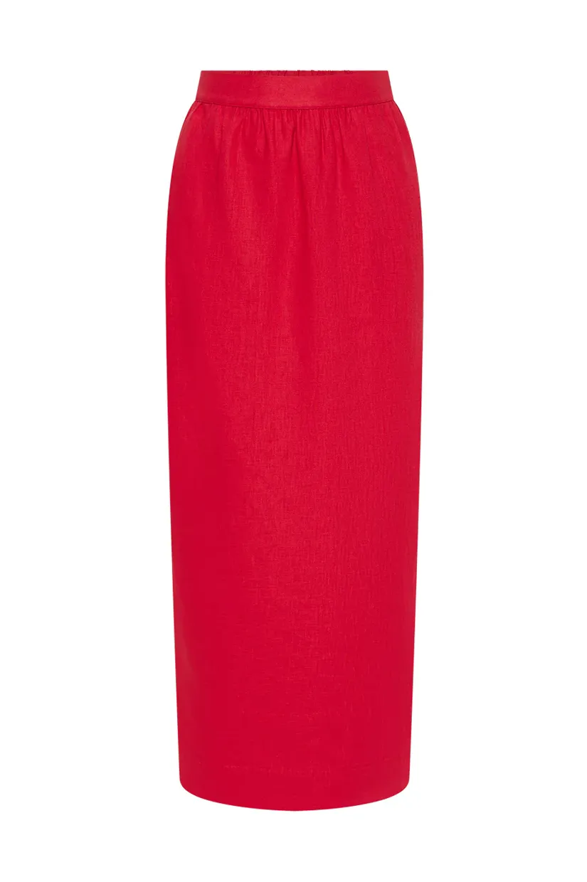 Posse Bonnie Pencil Skirt - Red