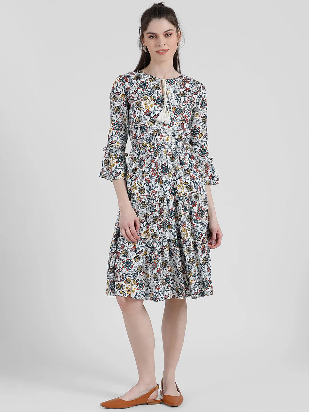 Printed Sheath Dress