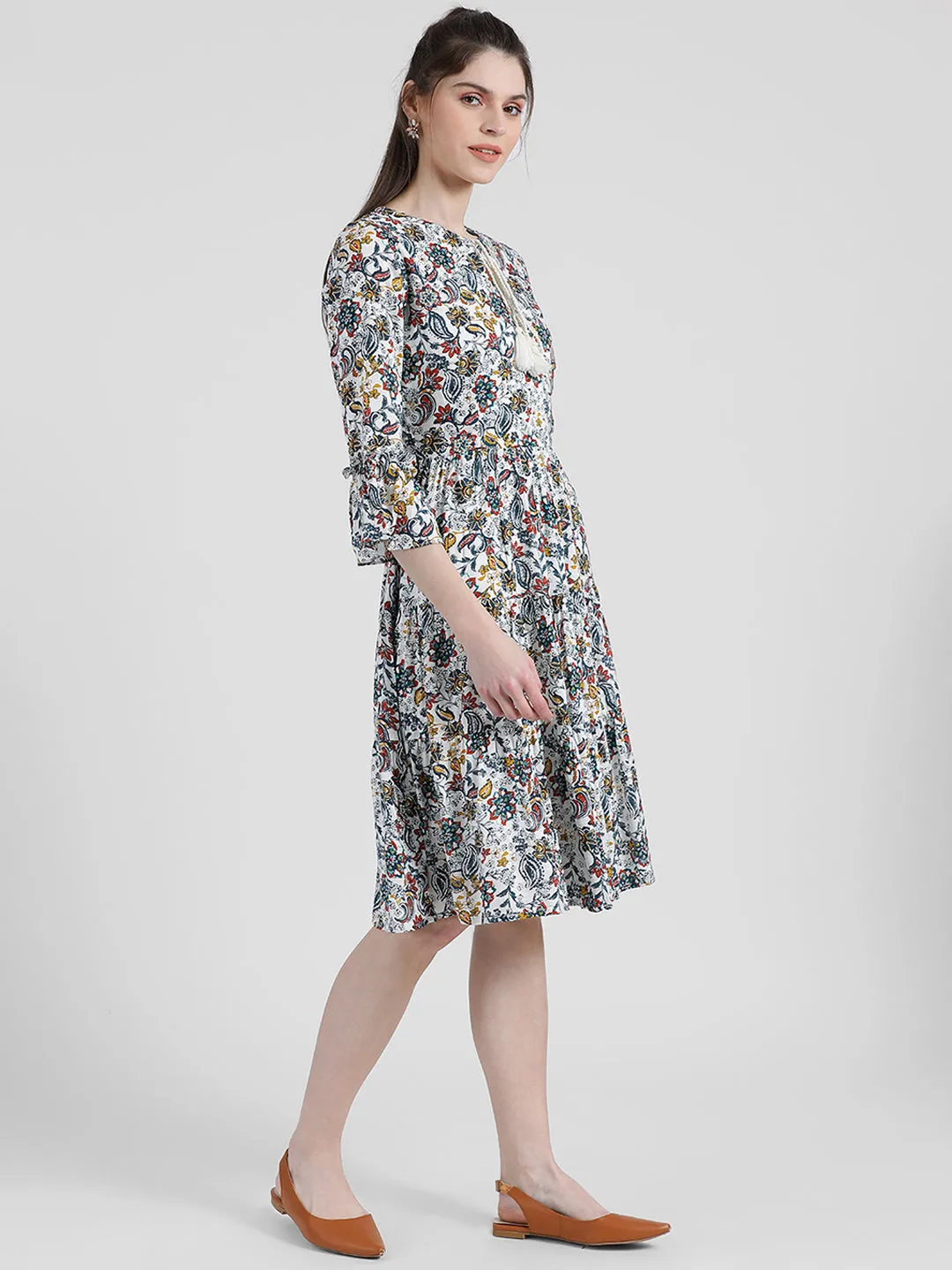 Printed Sheath Dress