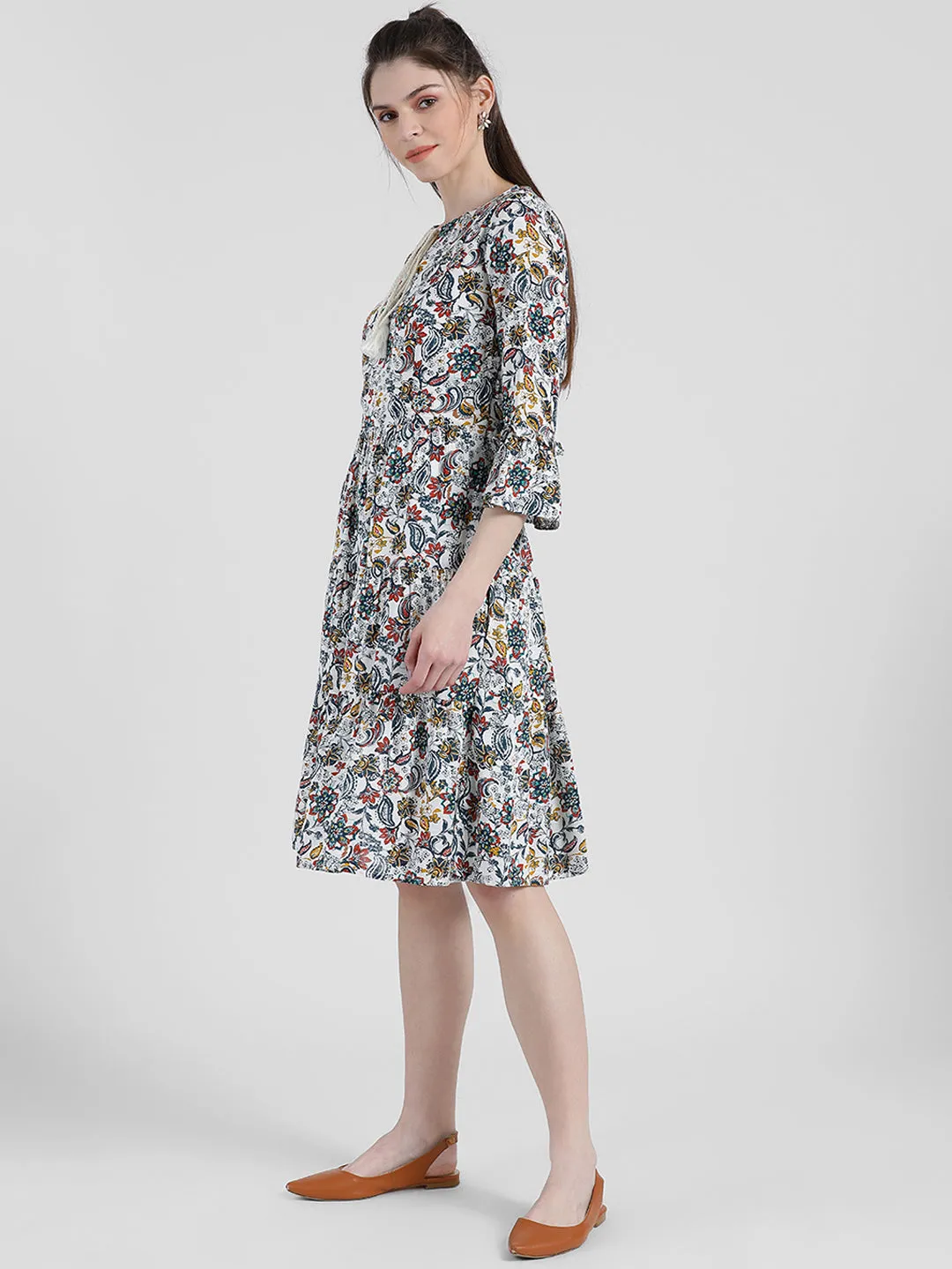 Printed Sheath Dress