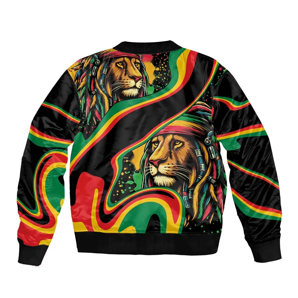 Proud Afro-Jamaicans Rasta Lion Bomber Jacket Reggae My Soul LT9