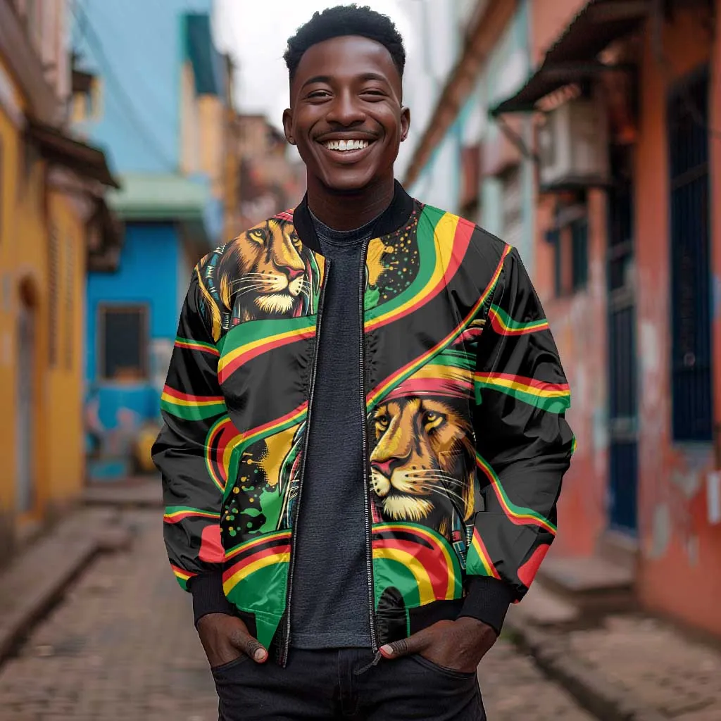 Proud Afro-Jamaicans Rasta Lion Bomber Jacket Reggae My Soul LT9