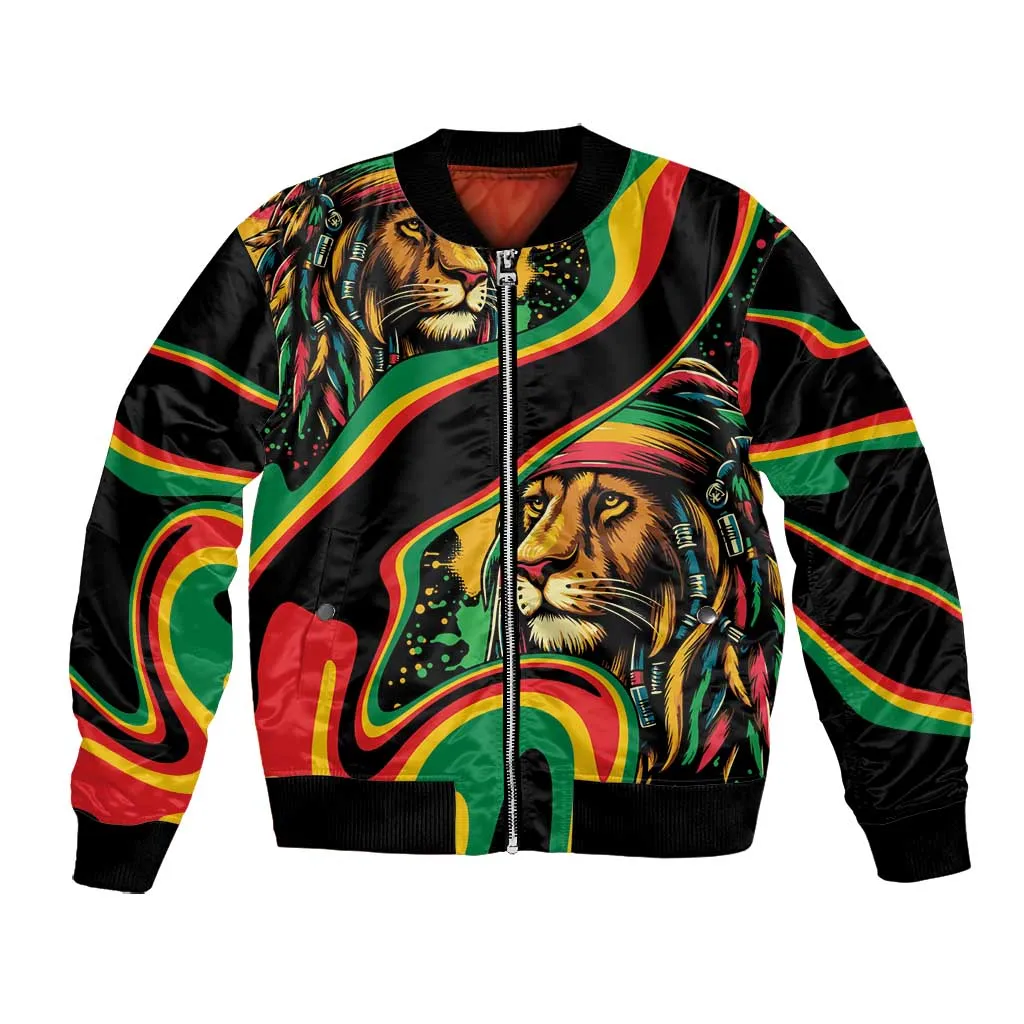 Proud Afro-Jamaicans Rasta Lion Bomber Jacket Reggae My Soul LT9