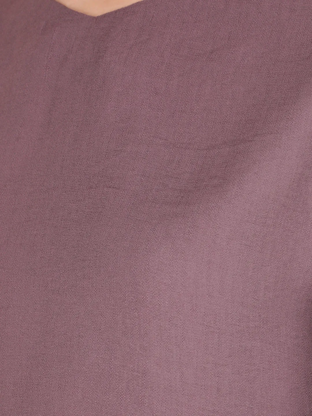 Purple V-Neck Top