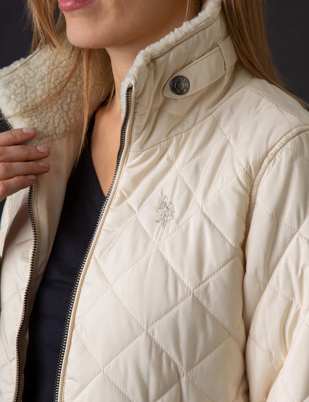 QUILTED MOTO PUFFER JACKET