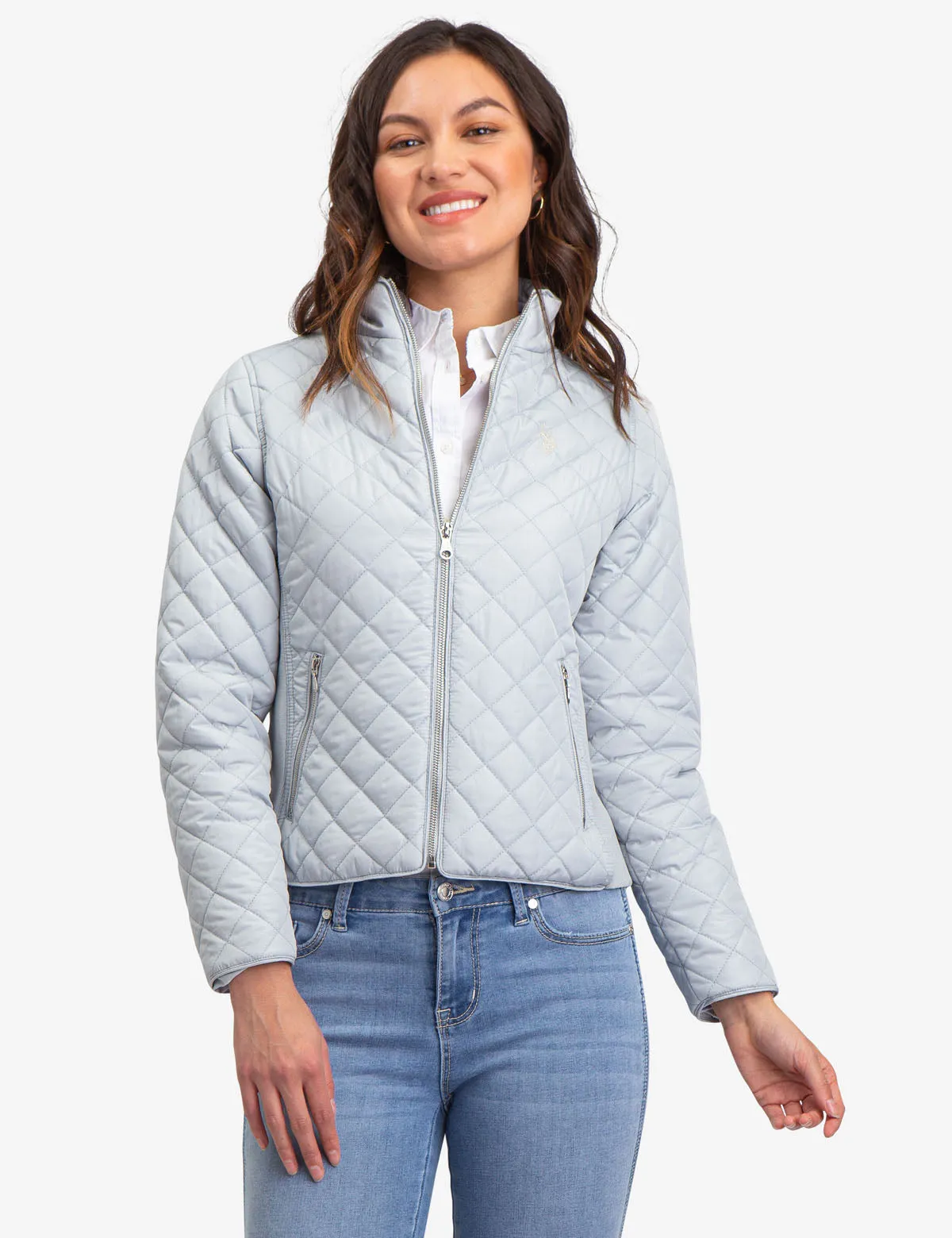 QUILTED SIDE KNIT MOTO JACKET