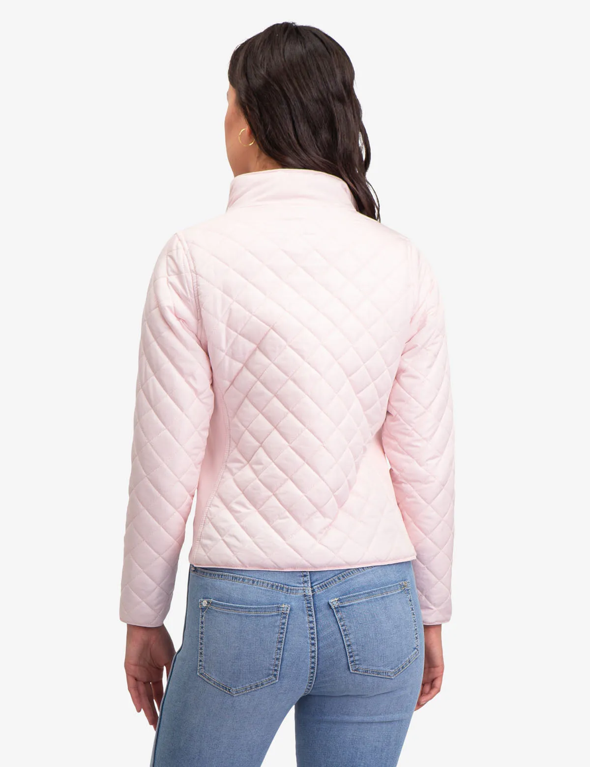 QUILTED SIDE KNIT MOTO JACKET
