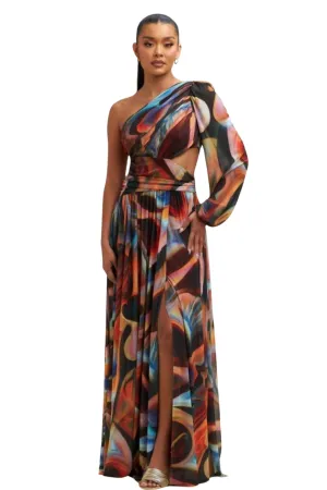Raven Front Slit Maxi Dress
