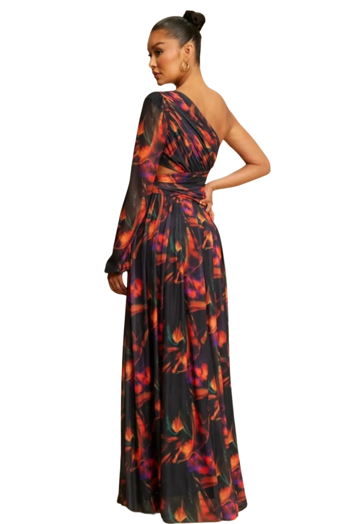 Raven Front Slit Maxi Dress