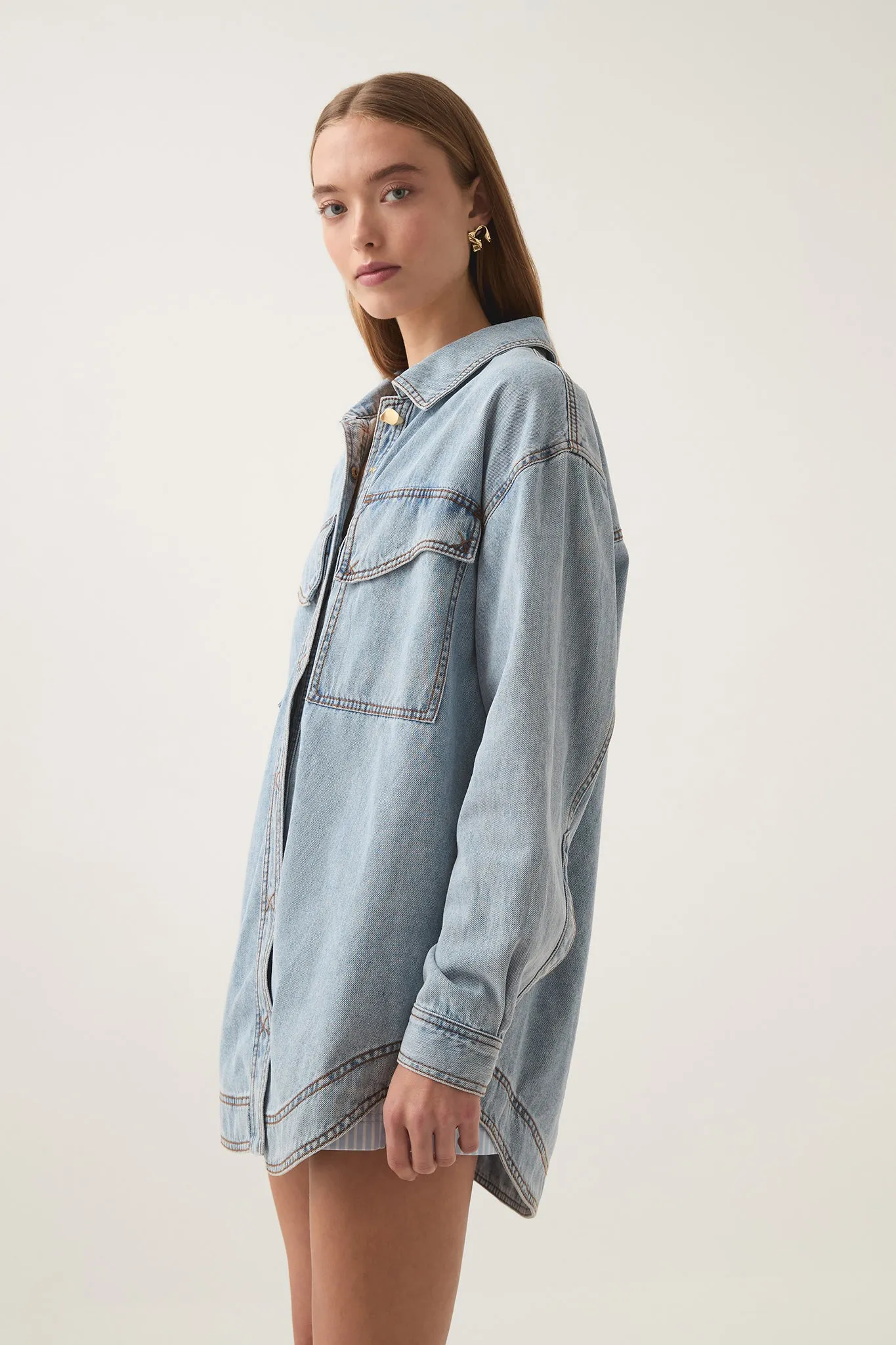 Ray Longline Denim Shirt