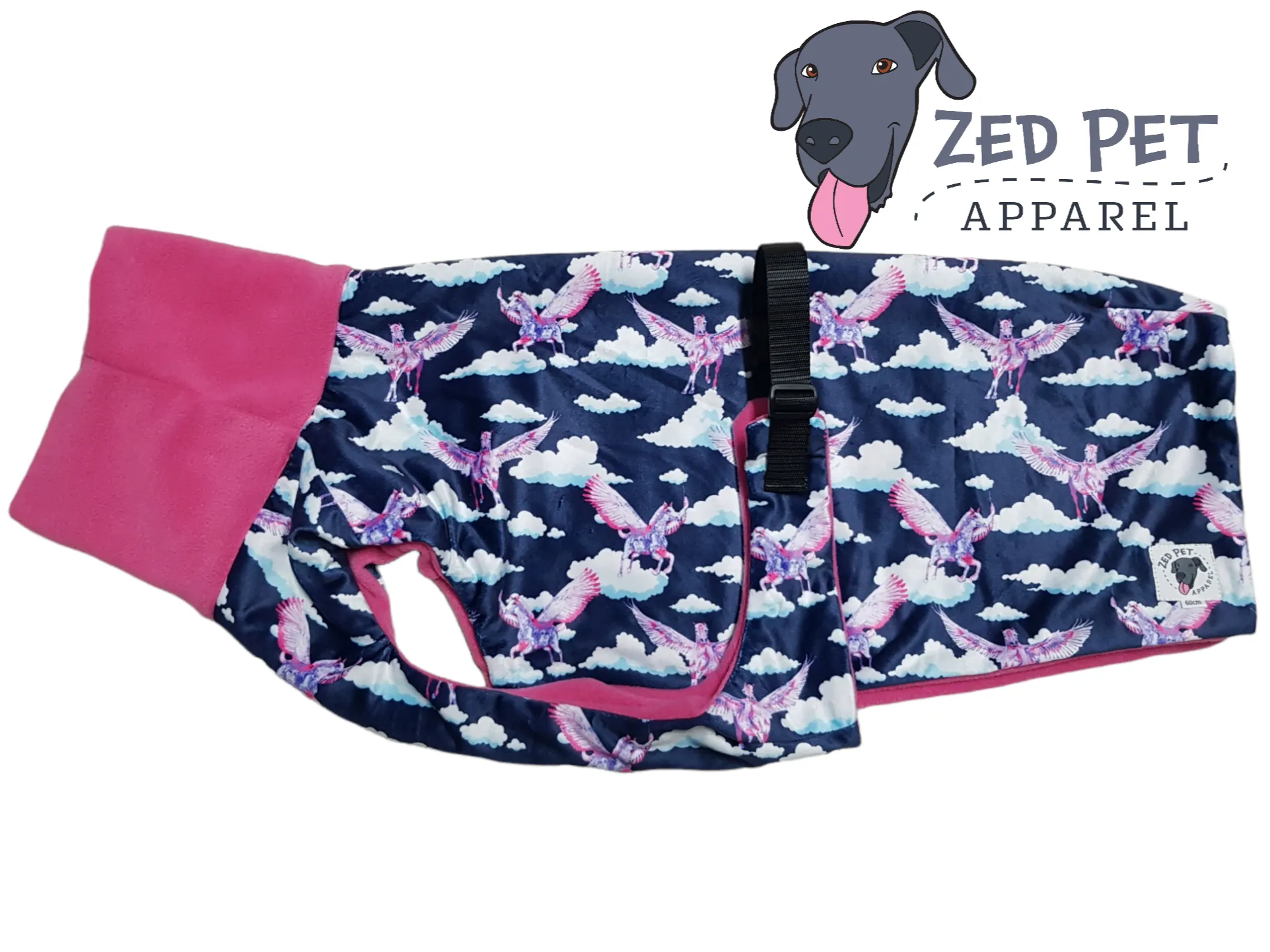 Ready Made Chest Plate Style Dog Coat - Large (60cm and 65cm)