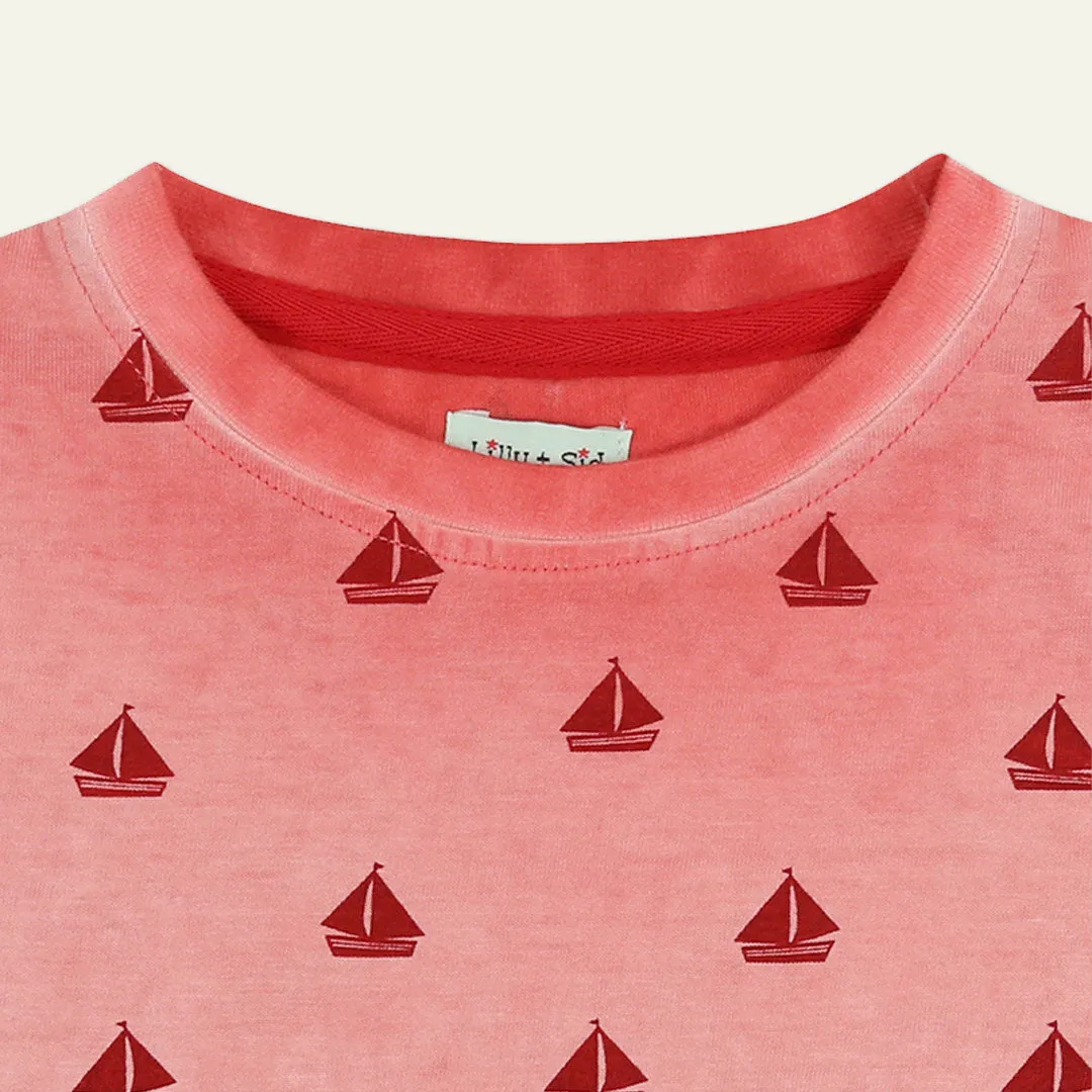 Red Ships Print T-Shirt