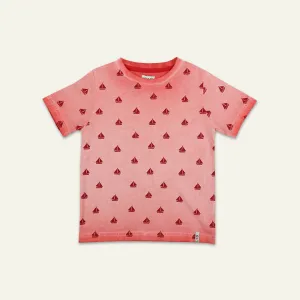Red Ships Print T-Shirt