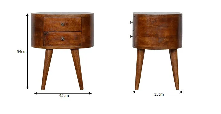 REGENT Solid Wood Bedside Table