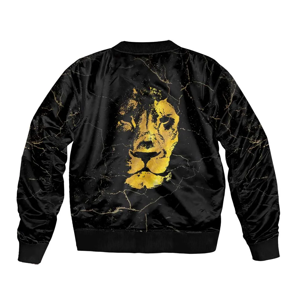 Reggae King Marley Bomber Jacket Gold Lion LT05