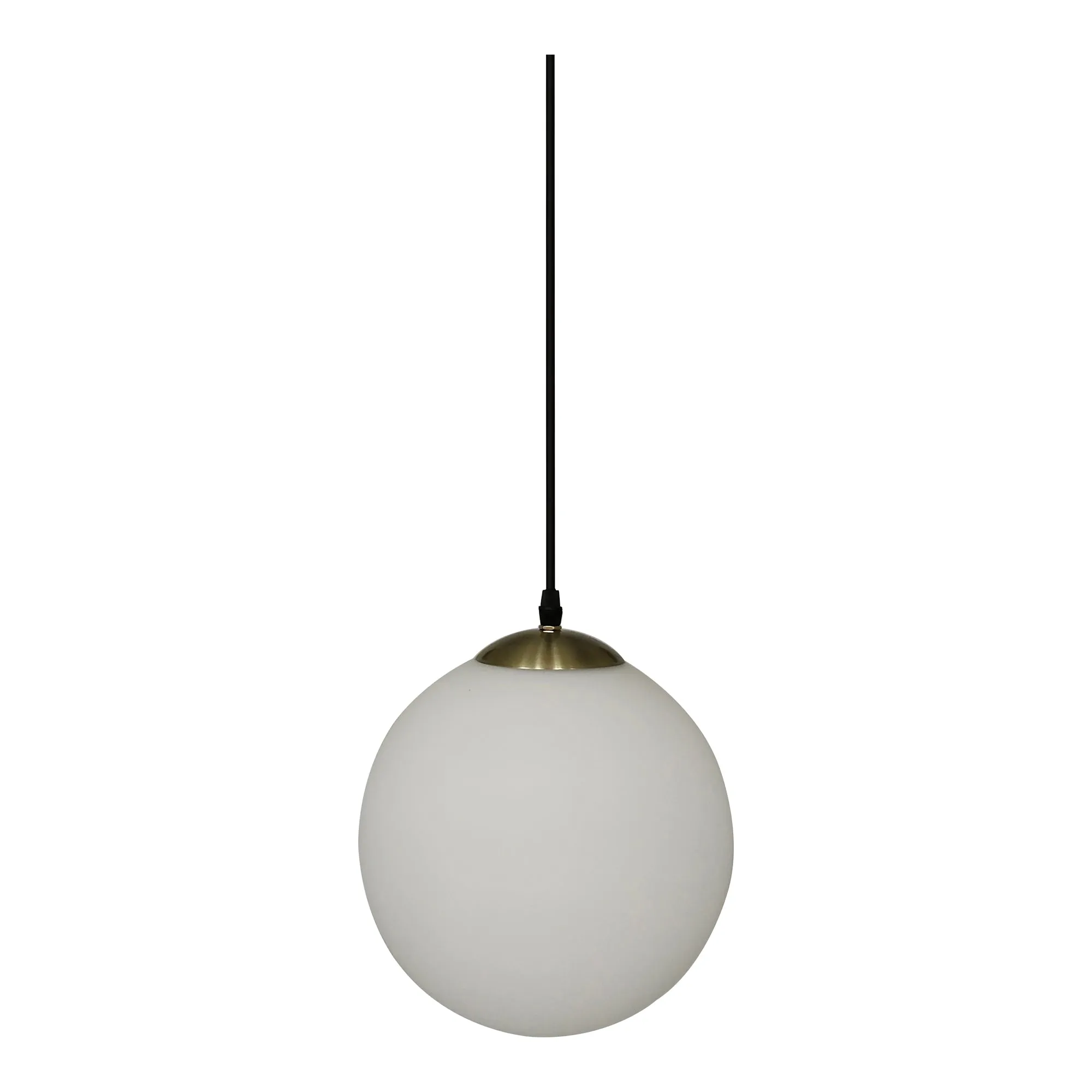 Retro-Chic Globe Lamp with Antique Brass Accents