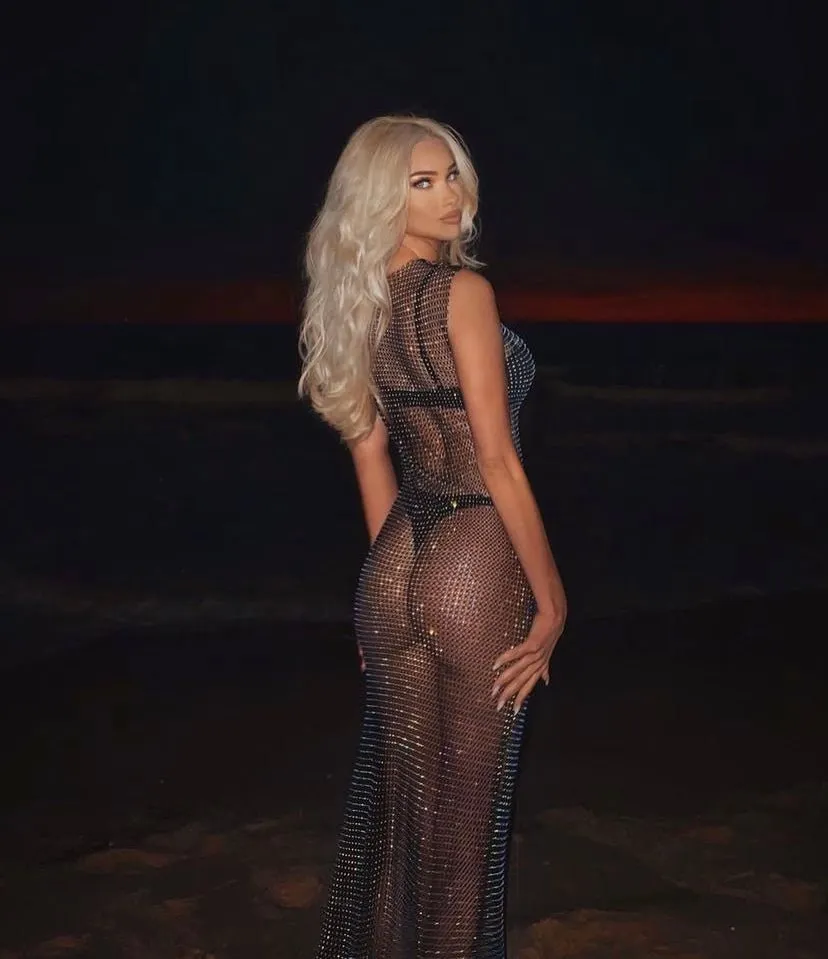 Rhinestones Beach Cover Up
