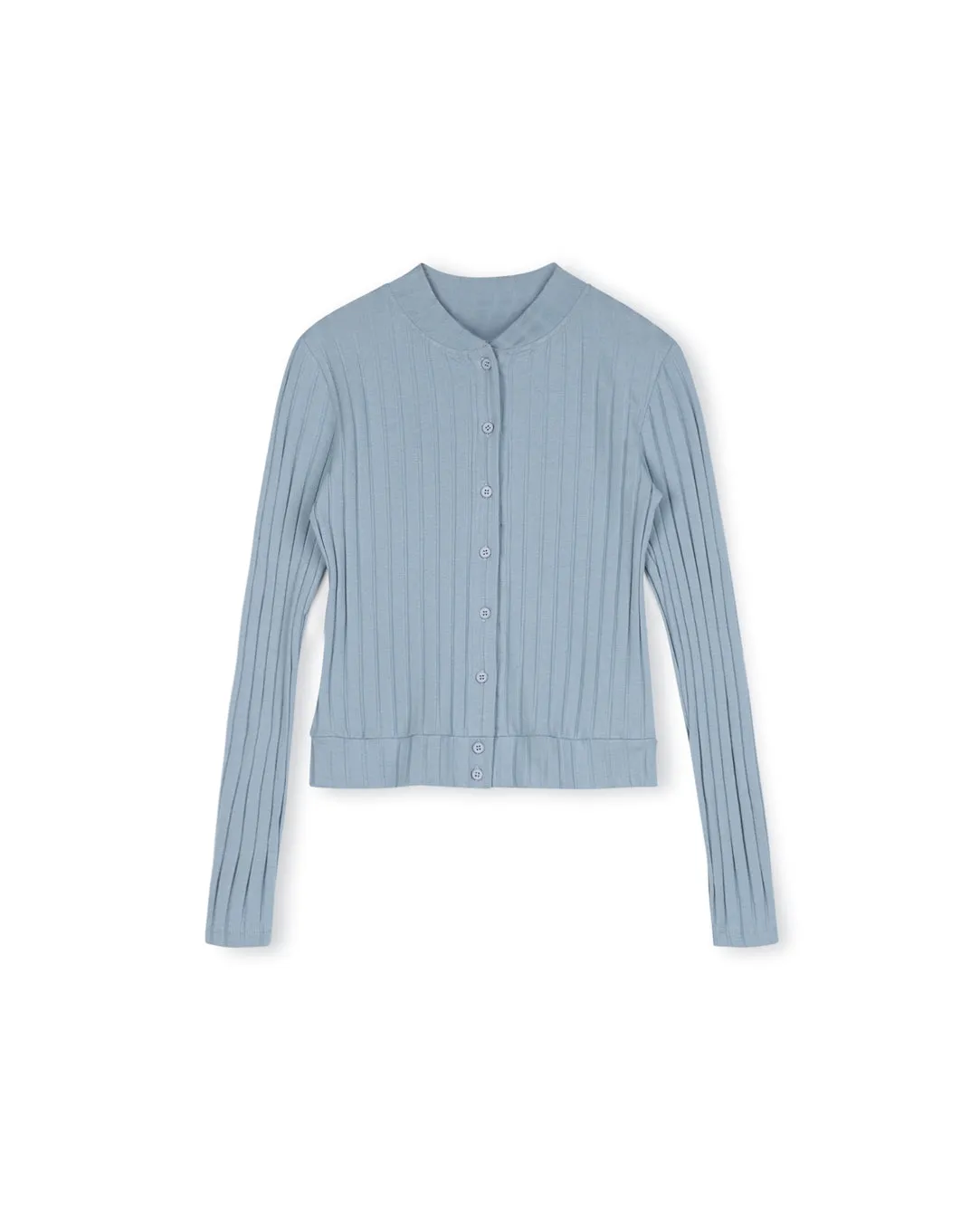 Ribbed Button Cardigan