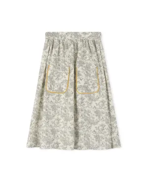 Ric Rac Trimming Floral Skirt