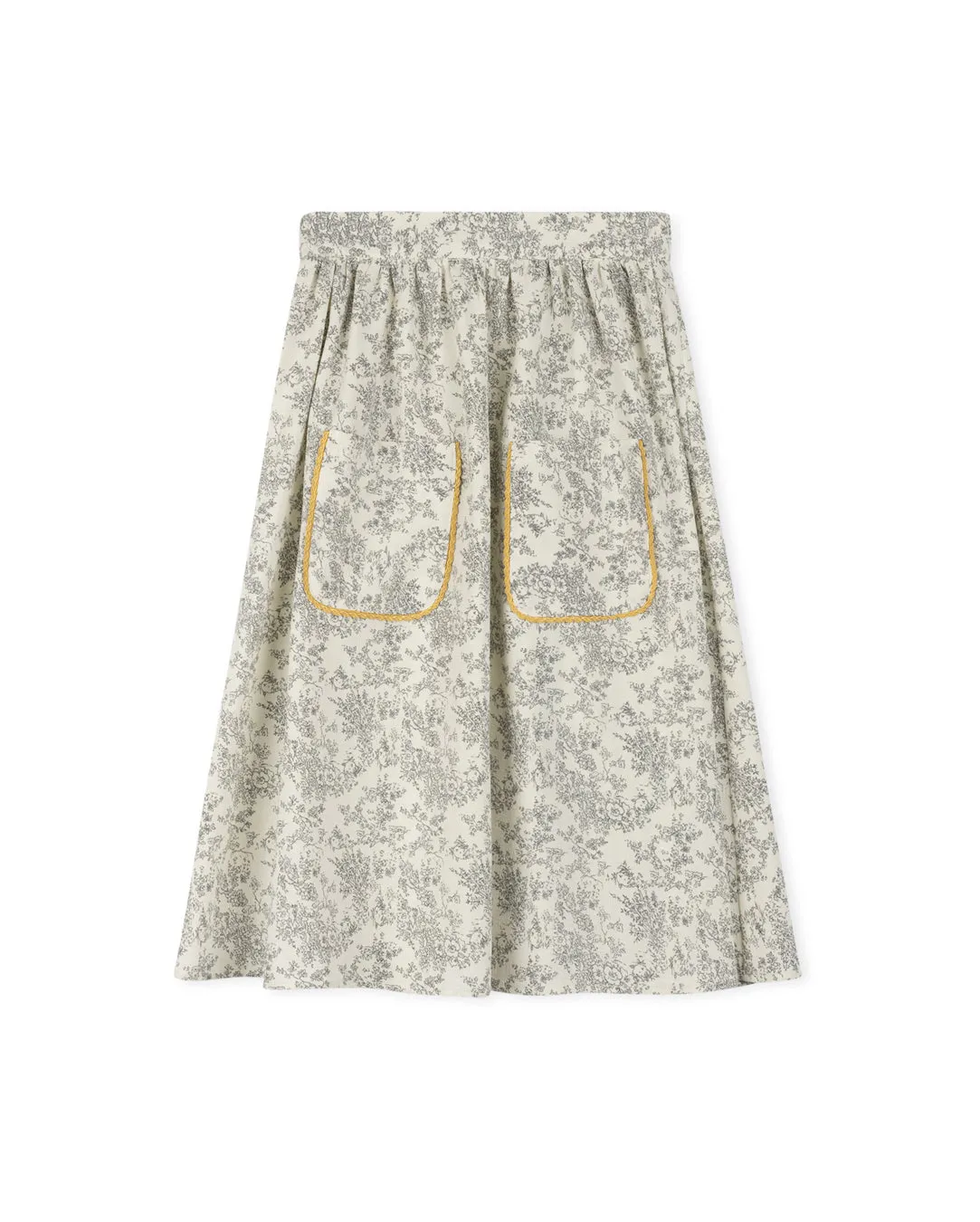 Ric Rac Trimming Floral Skirt