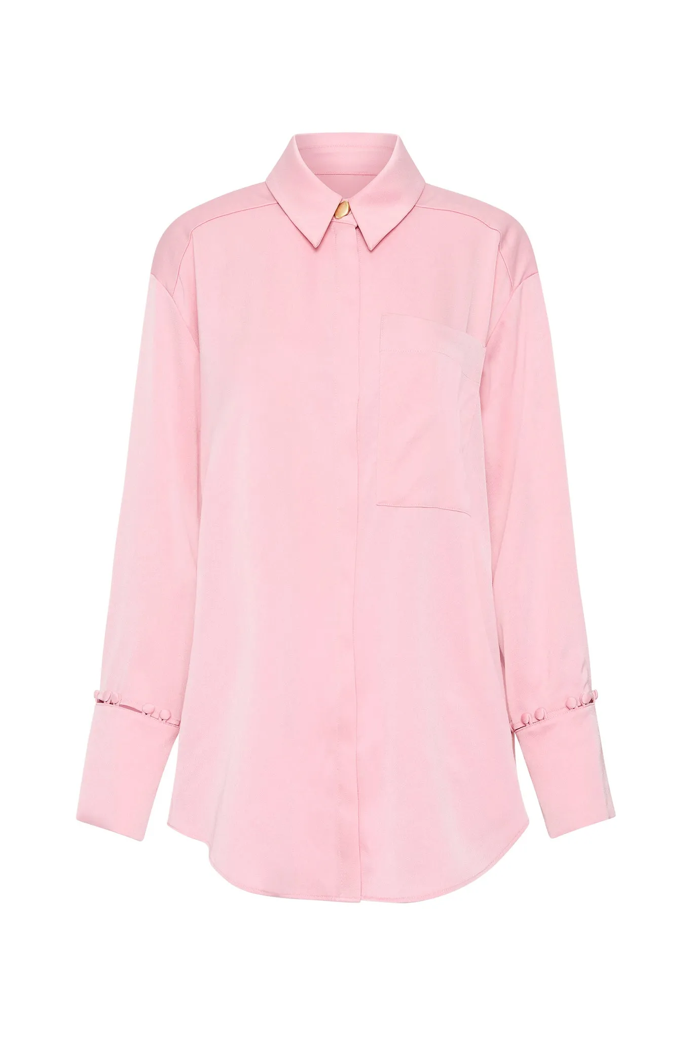 Riddle Buttoned Crepe Shirt