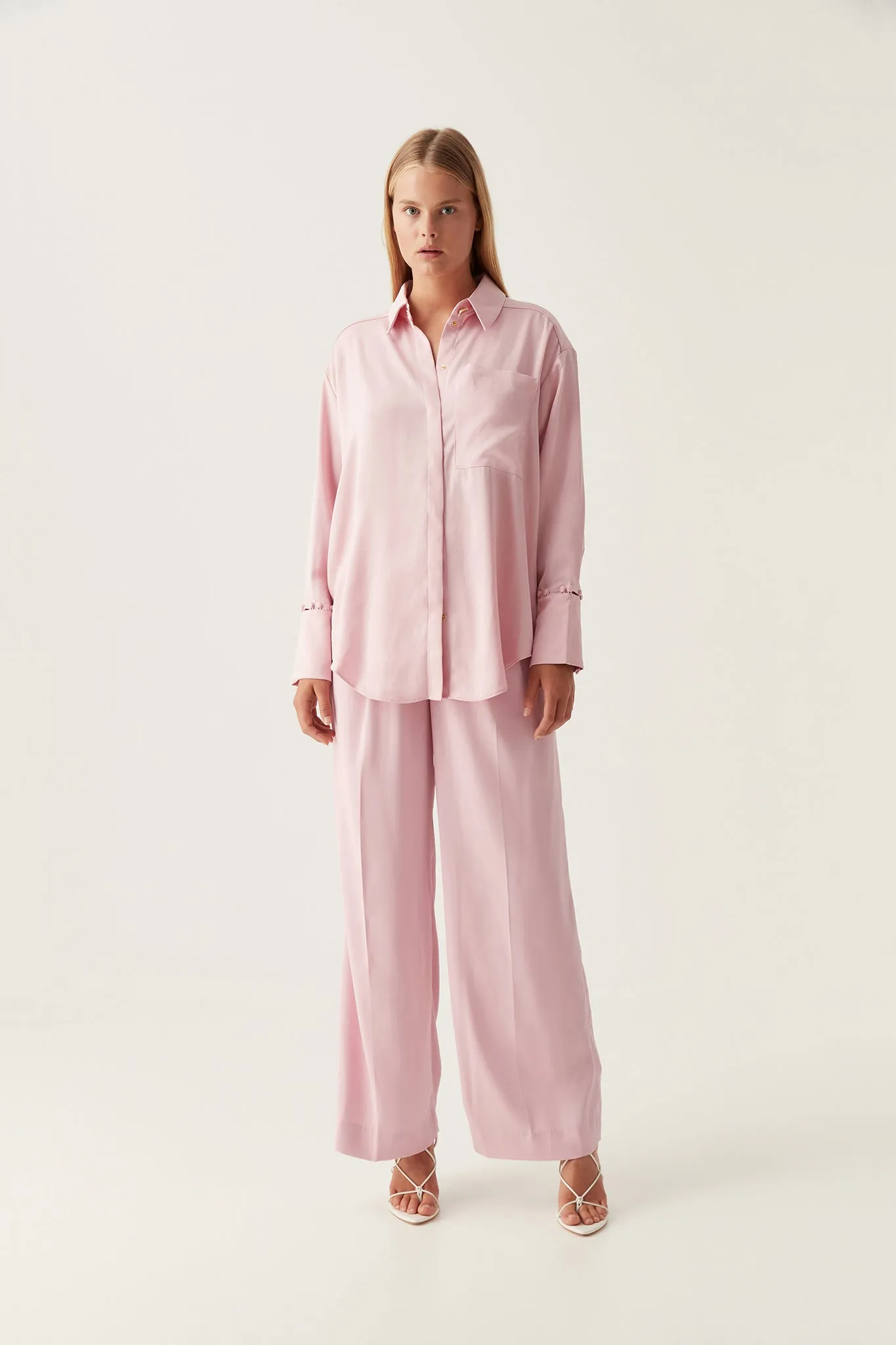 Riddle Buttoned Crepe Shirt