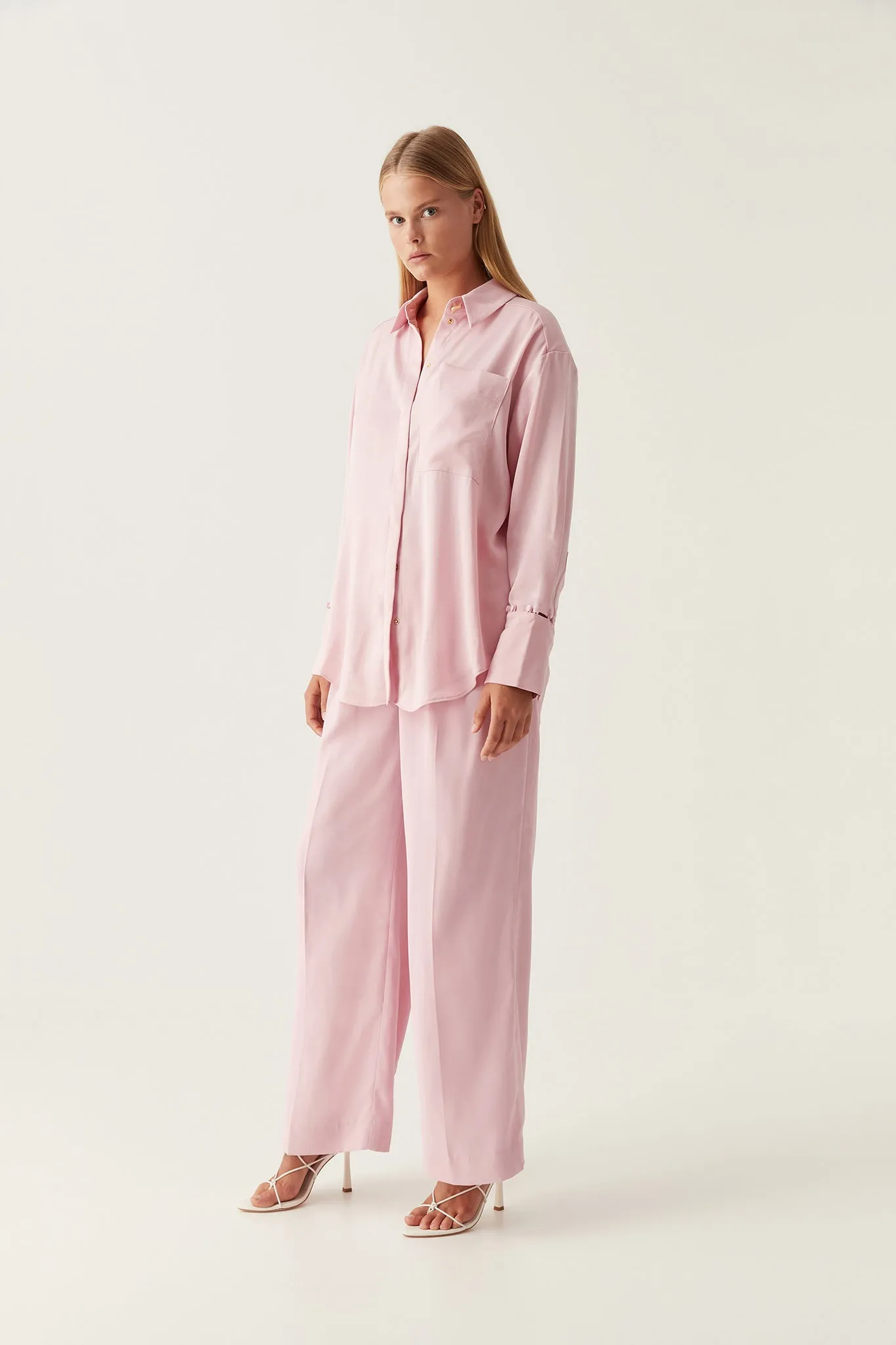 Riddle Buttoned Crepe Shirt