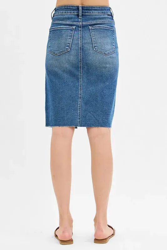 RISEN High Rise Front Slit Pencil Skirts