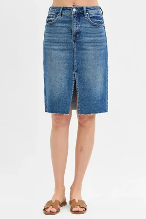 RISEN High Rise Front Slit Pencil Skirts