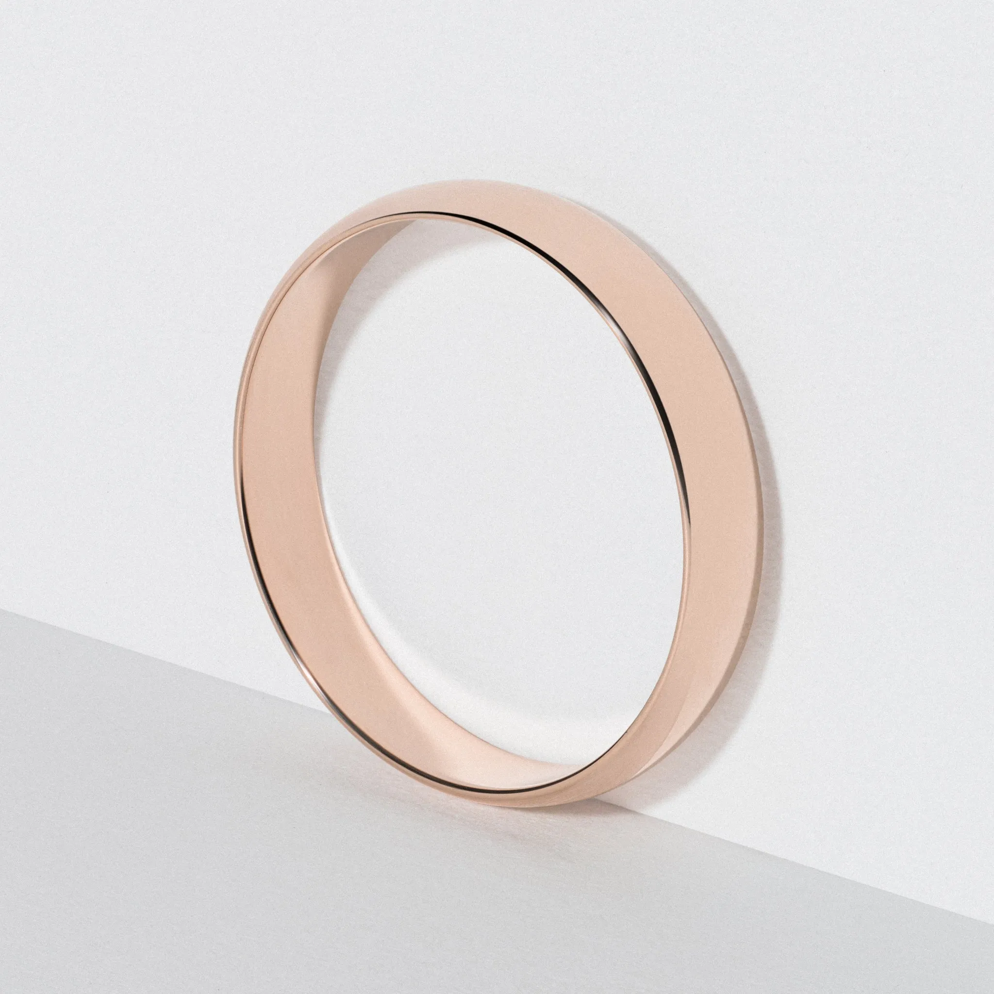 Rose Gold Classic Wedding Band - Polished 4mm