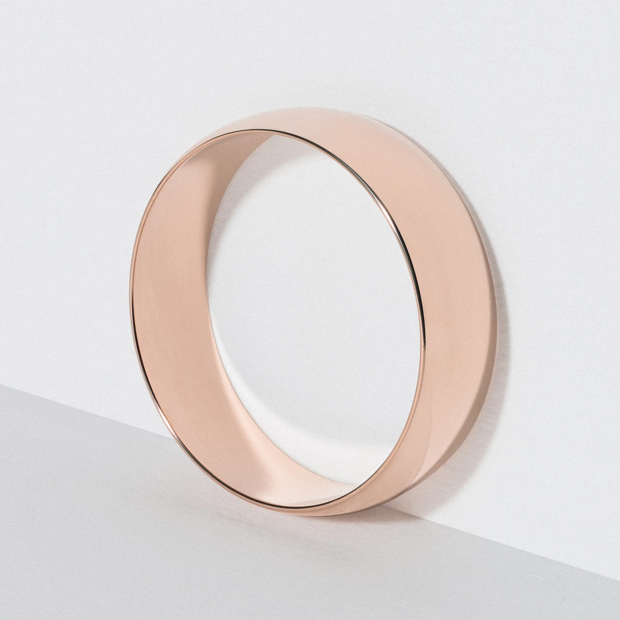 Rose Gold Classic Wedding Band - Polished 6mm