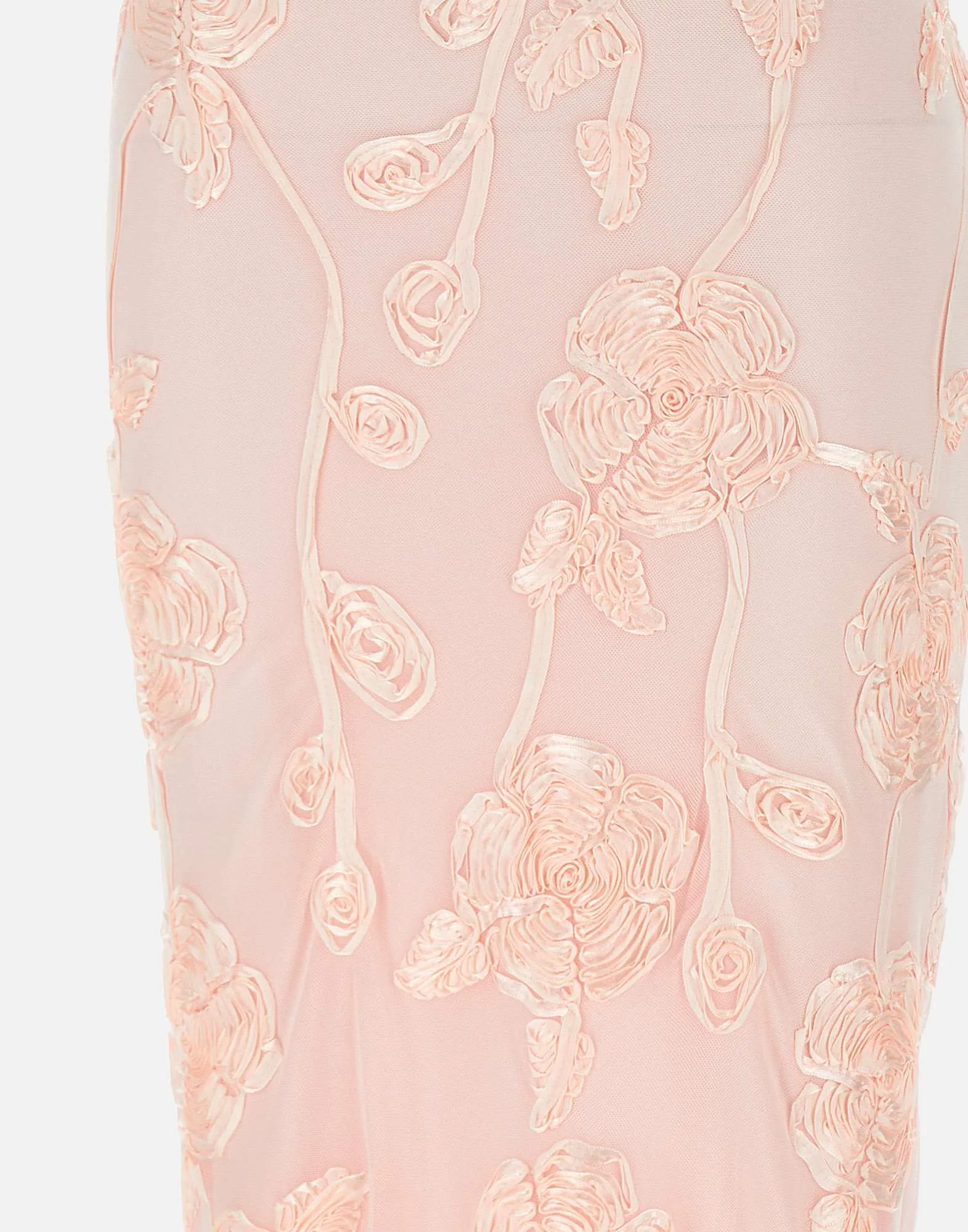 Rotera Birger Christensen Flower Mesh Pencil kjol i rosa
