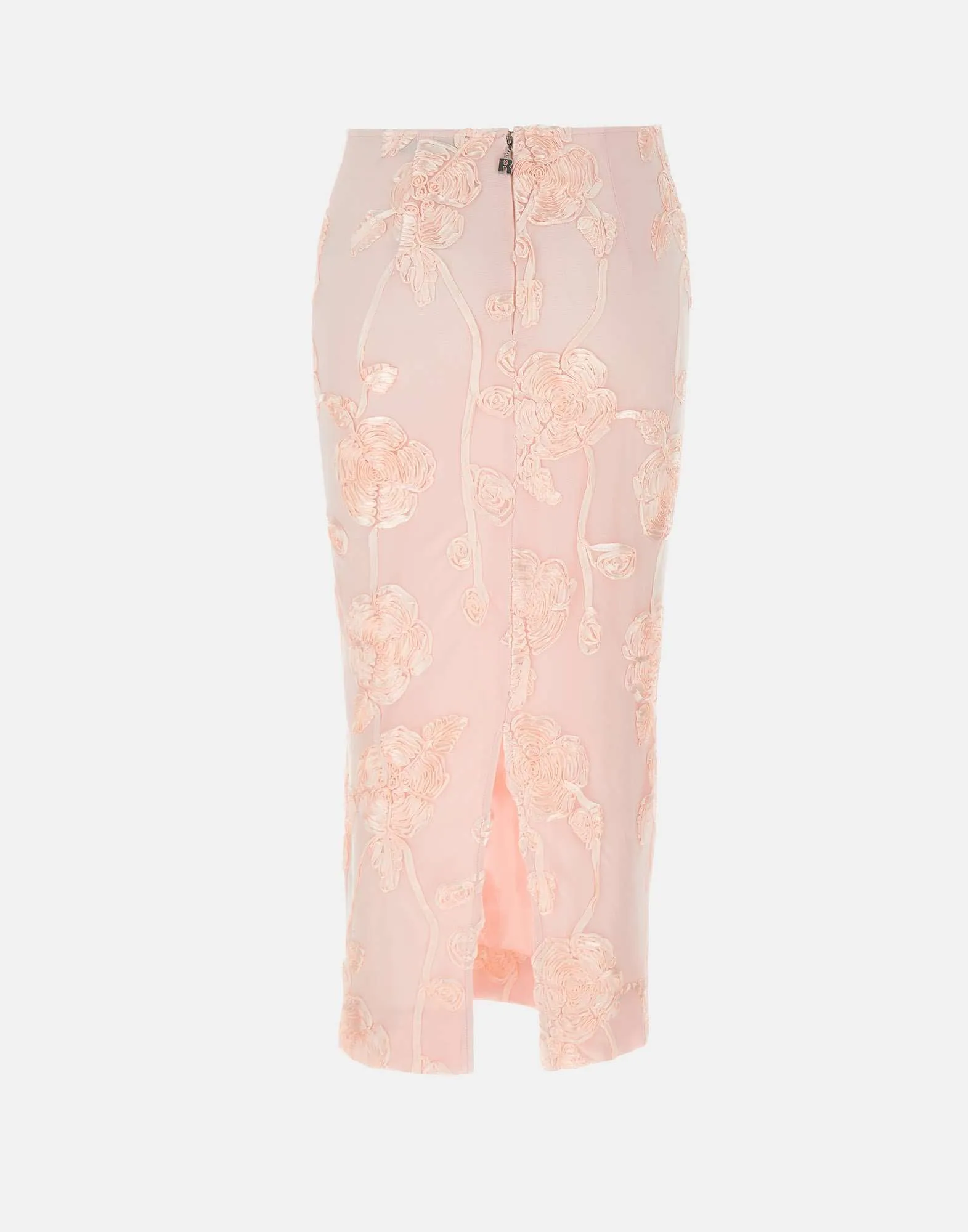 Rotera Birger Christensen Flower Mesh Pencil kjol i rosa