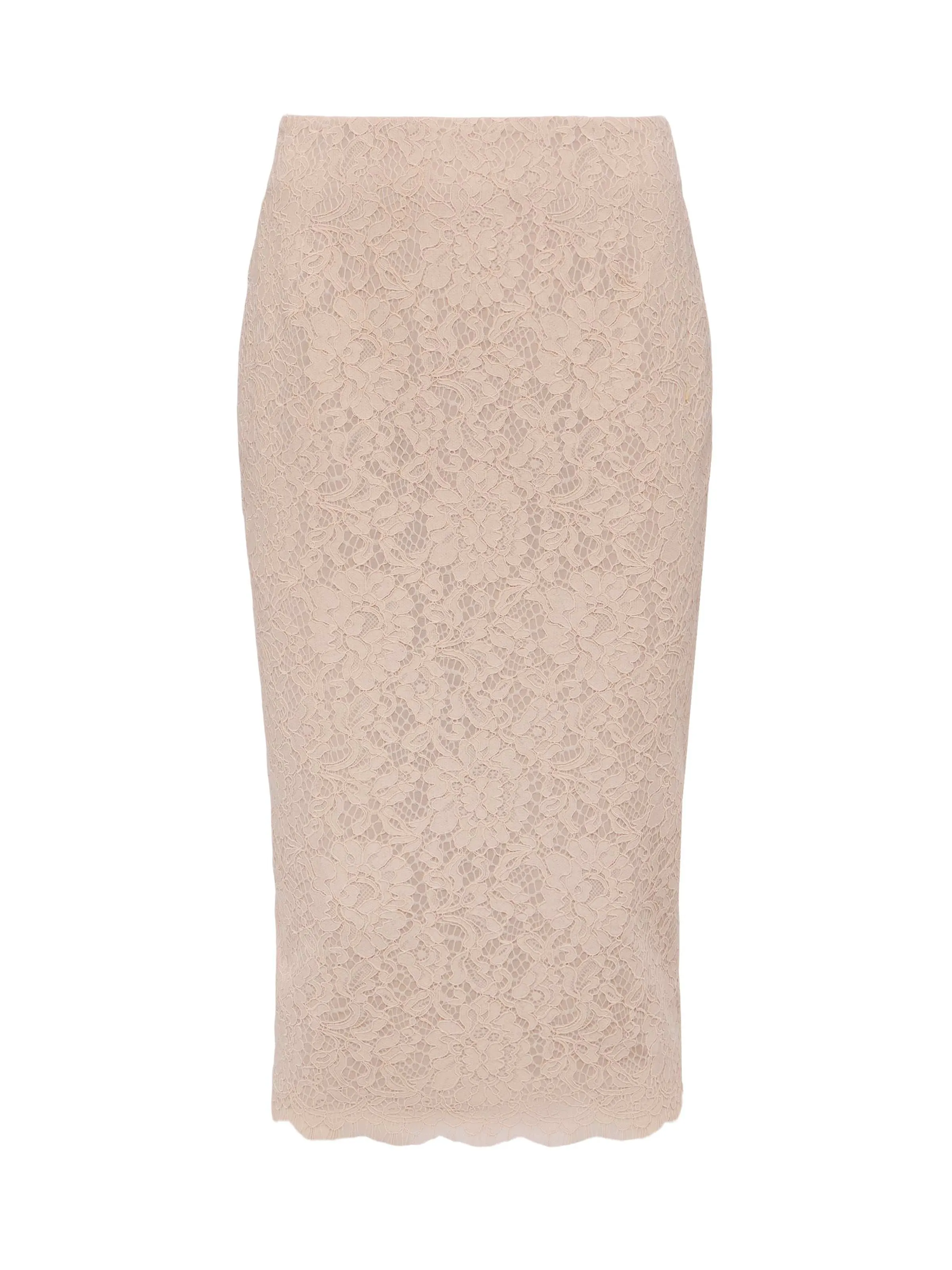 Royal Lace Pencil Skirt