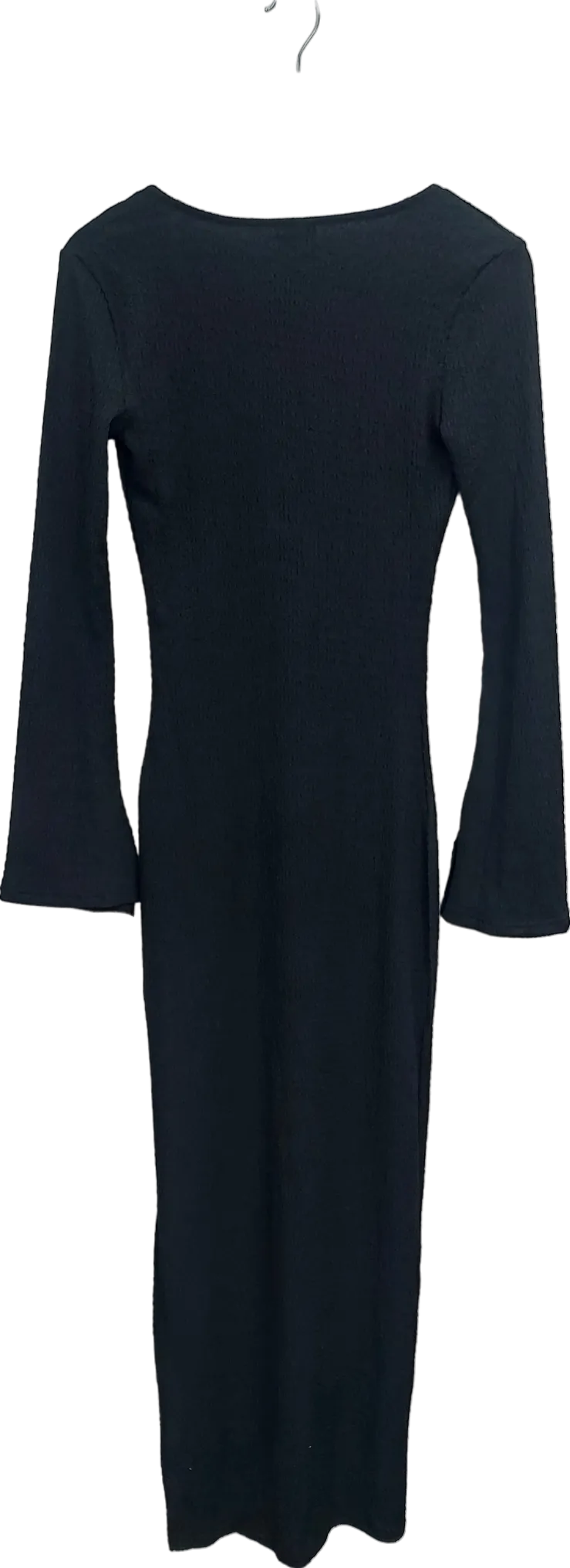 Ruched & Ready Black Beach Please Maxi Dress UK S