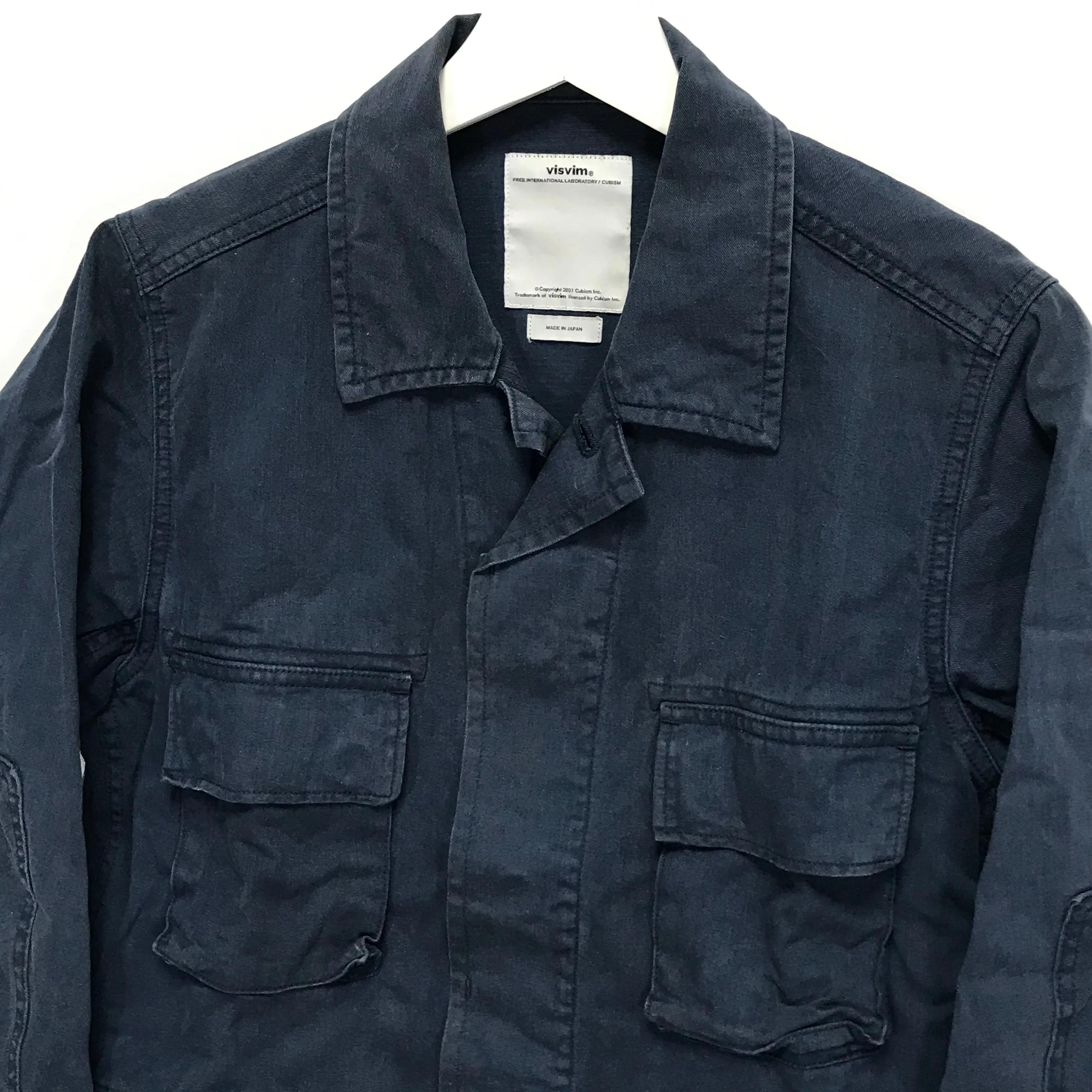 [S] Visvim 12AW Kilgore Jacket Damaged Navy