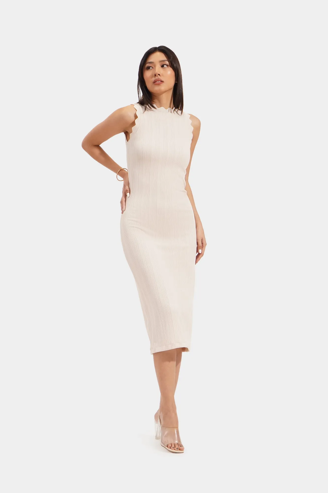 Scallop Sheath Dress