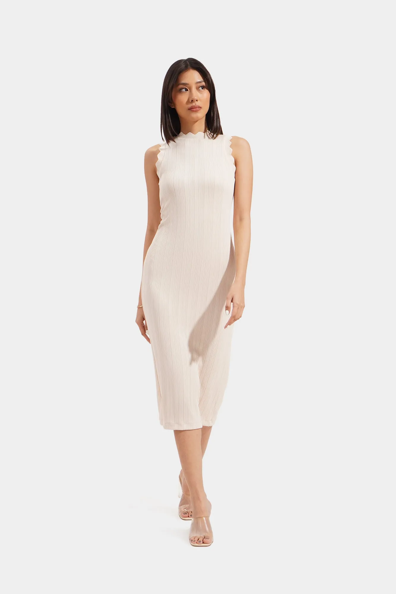 Scallop Sheath Dress