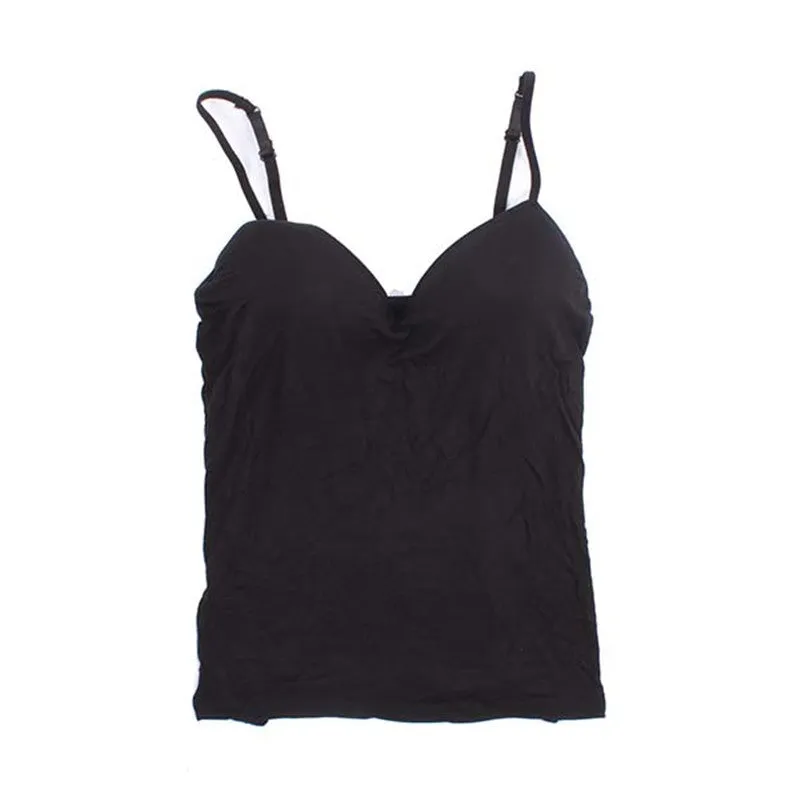 Sexy Women Padded Bra Tops V Neck Camisole Straps Push Up Bra Vest Tank