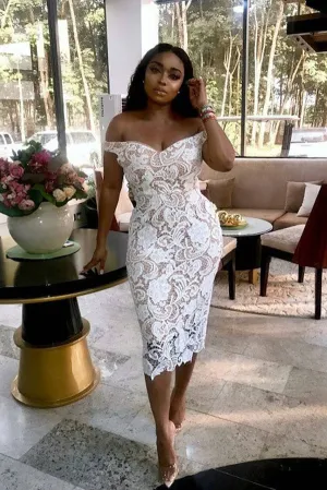 Sheath Off the Shoulder White Lace Long Bridesmaid Dresses,Elegant Bridesmaid Dresses,MBD136