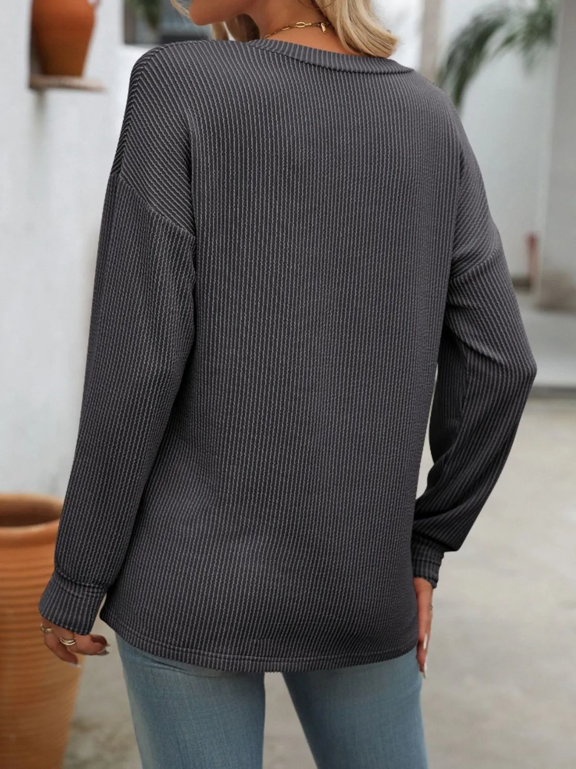 Shiloh V-Neck Long Sleeve T-Shirt