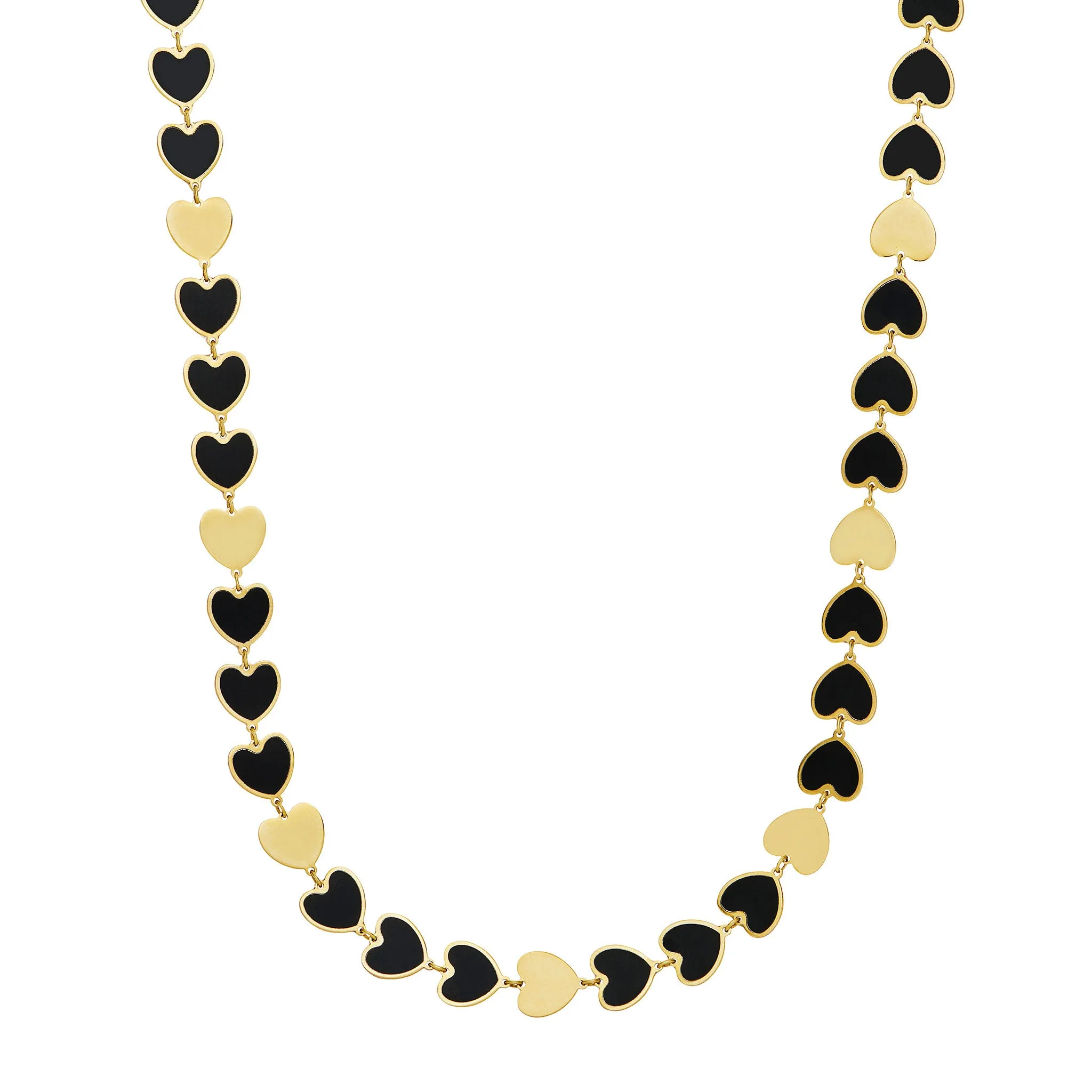 Signature Heart Chicklet Chain Necklace