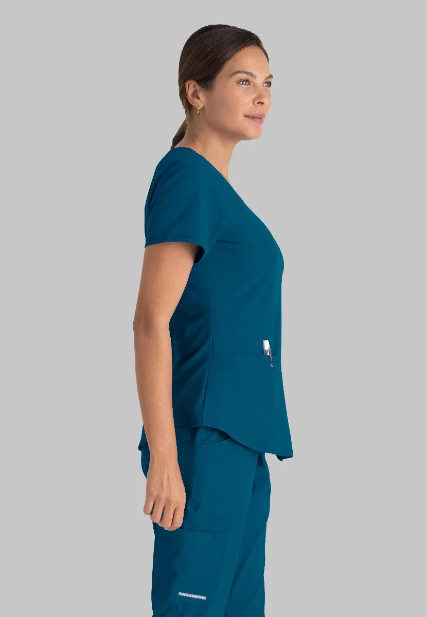 SKECHERS BREEZE 3-POCKET SHAPED HEM TOP