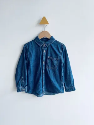 Snap Button Denim Shirt // 4-5Y