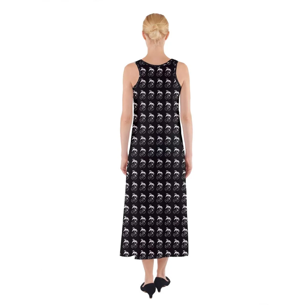 Spider Palm Sleeveless Maxi Underdress