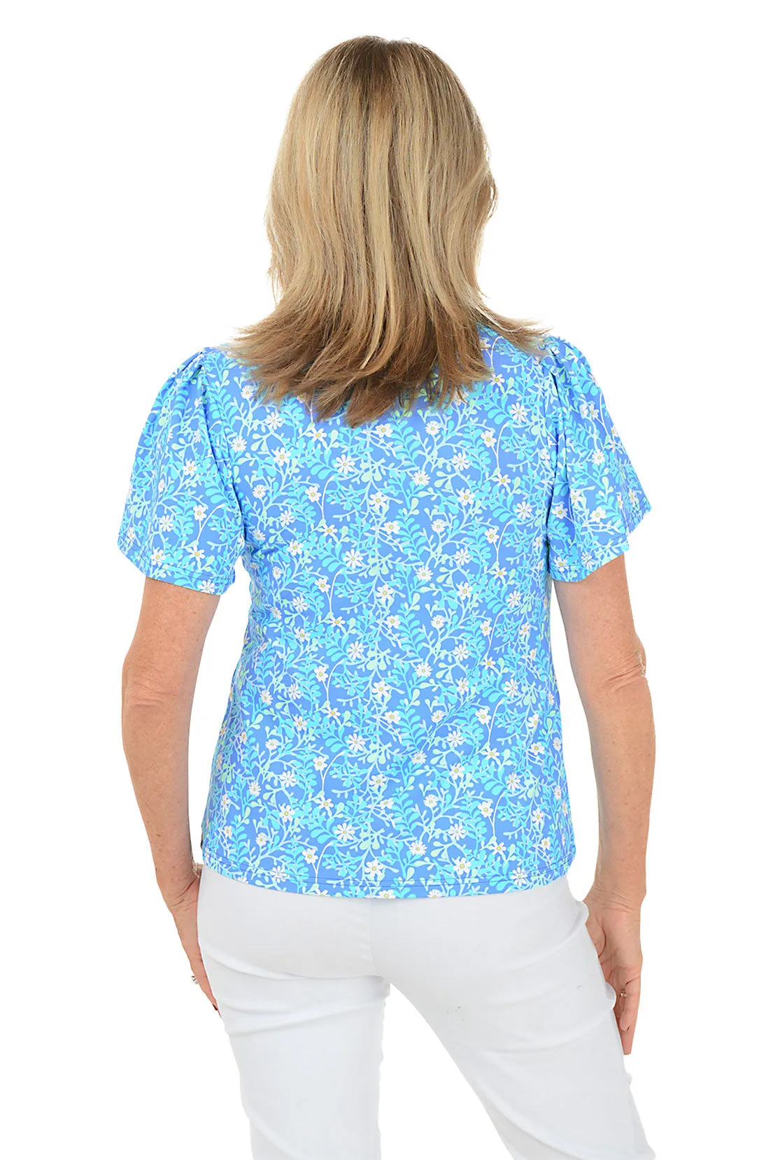 Spring Garden UPF50  Flutter Sleeve Top