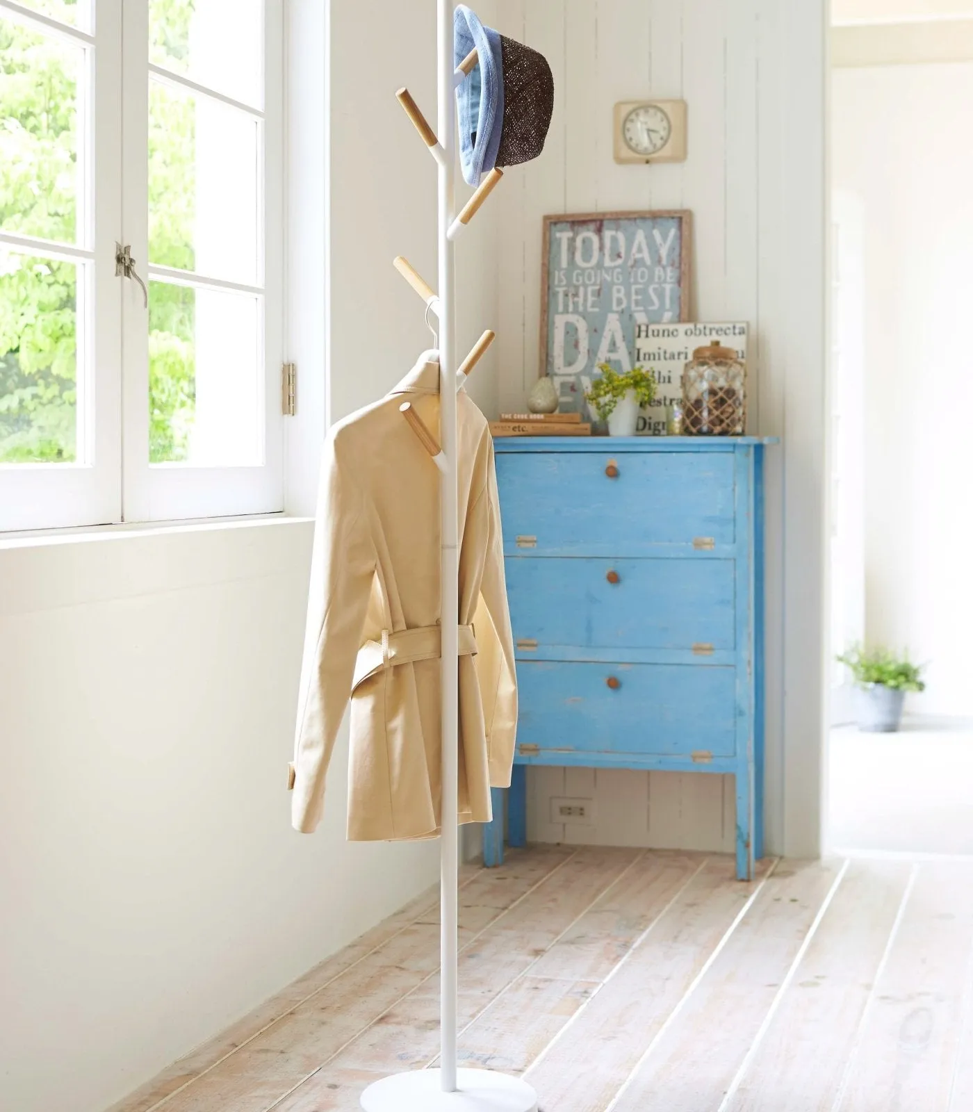 Steel Coat Rack · 70" H