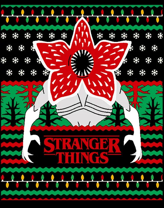 Stranger Things Xmas Demogorgon Lights Men's T-Shirt