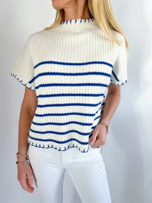 Stripe Knit Sweater Top