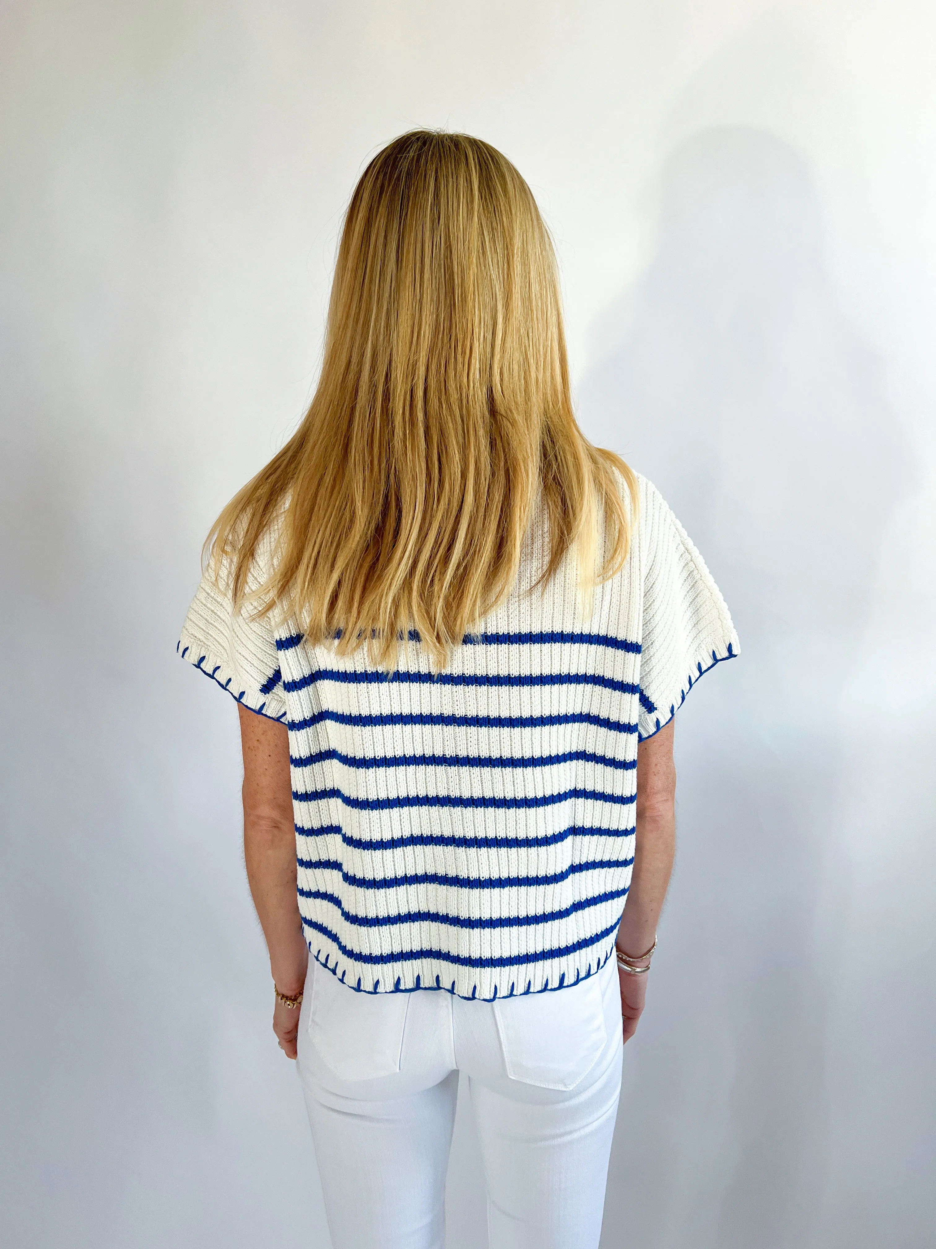 Stripe Knit Sweater Top